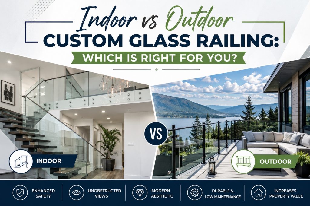 Indoor vs Outdoor Custom Glass Railing: Which Is Right for You?