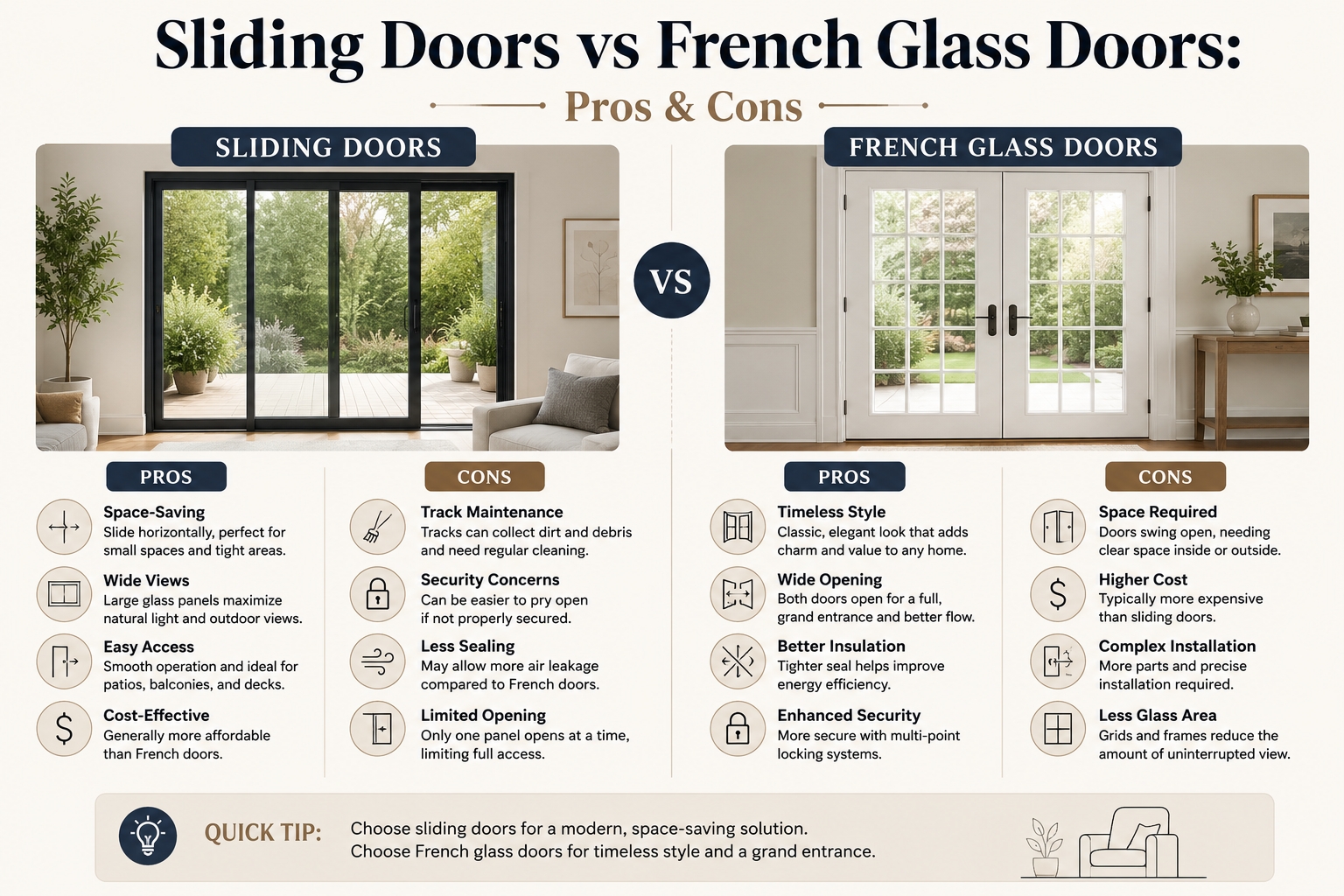 Sliding Doors vs French Glass Doors